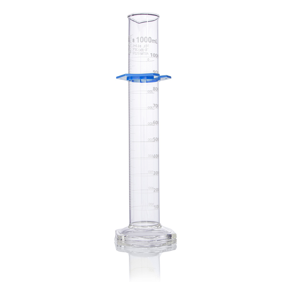 Globe Scientific Cylinder, Graduated, Globe Glass, 1000mL, Class B, To Deliver (TD), Dual Grads, ASTM E1272, 1/Box Image